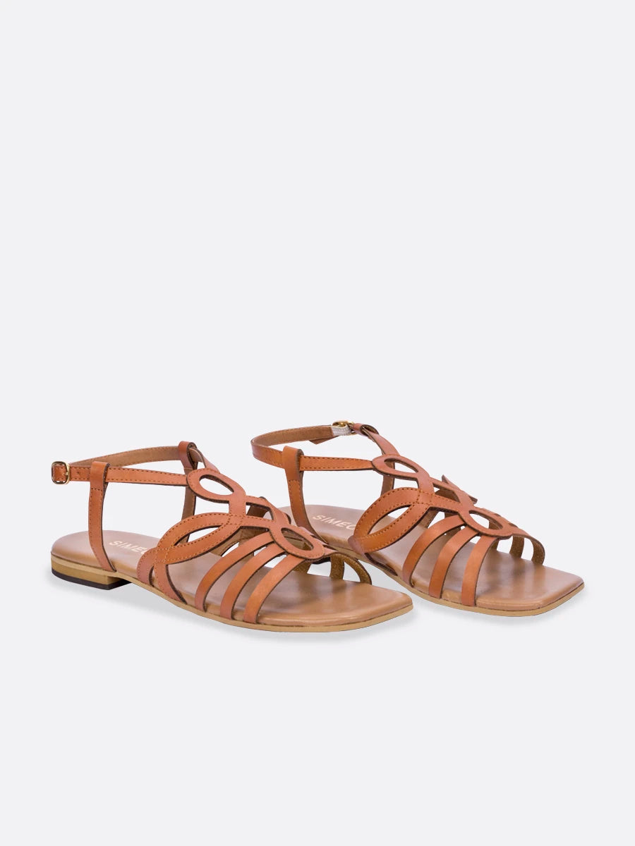 02NAHARA - SANDALIAS PLANAS www.simeonshoes.com