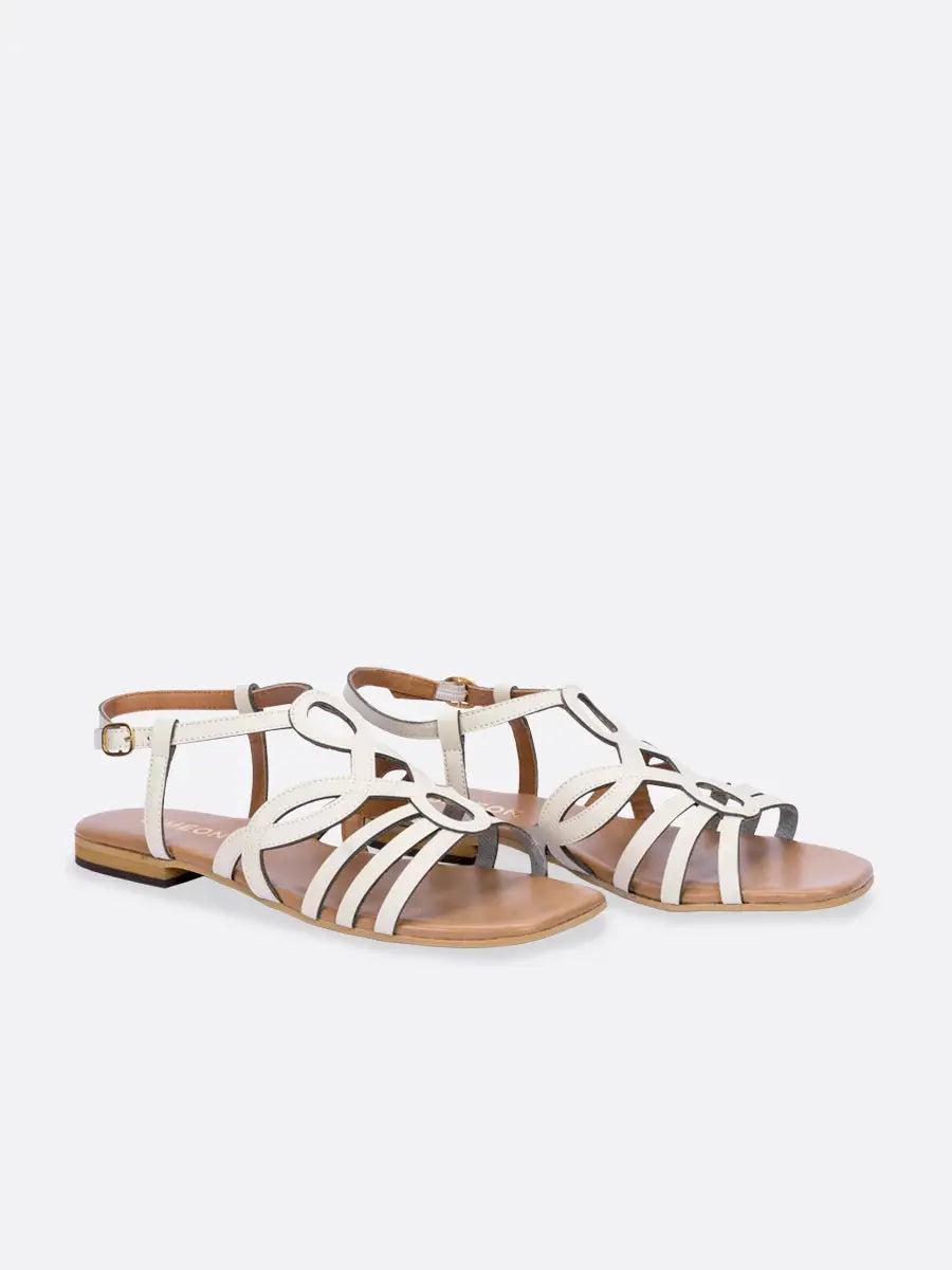 02NAHARA - SANDALIAS PLANAS www.simeonshoes.com